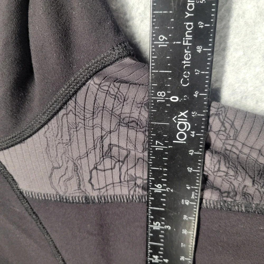 The North Face Womens Full Zip Track Jacket Black Grey Topo Print Size‎ Large